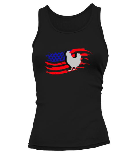 Vintage Farm Chicken 4Th Of July American Flag shirt Tank top Woman