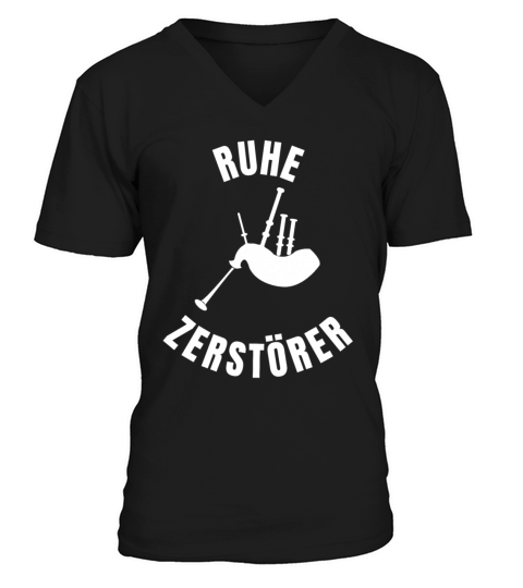 Bagpipe Bagpiper Gift V-Neck T-shirt