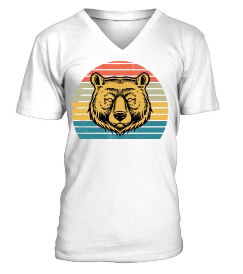 Bear Lover Gift Funny Retro Vintage Animal T Shirt V-Neck T-shirt