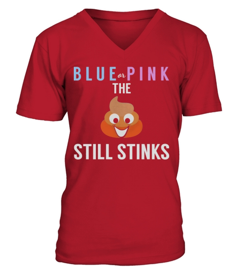 Blue or Pink The Poo Still Stinks - Funny Gender Reveal Black Youth B073PBTDRP 1 V-Neck T-shirt