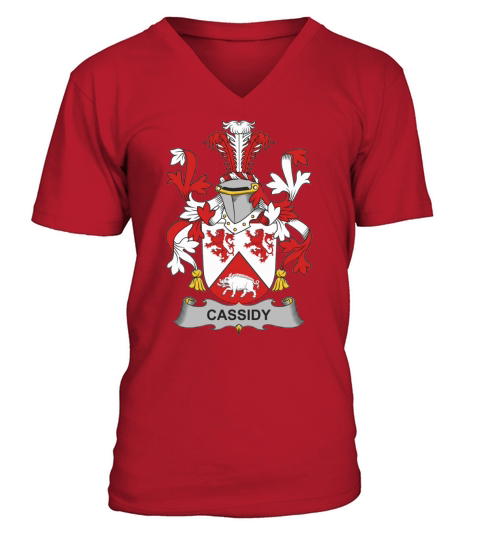 Cassidy Family Crest Irish Family Crests II V-Neck T-shirt