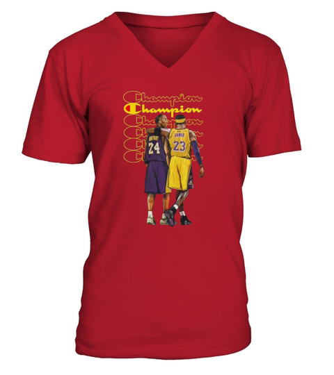Champion Kobe Bryant and Lebron James V-Neck T-shirt