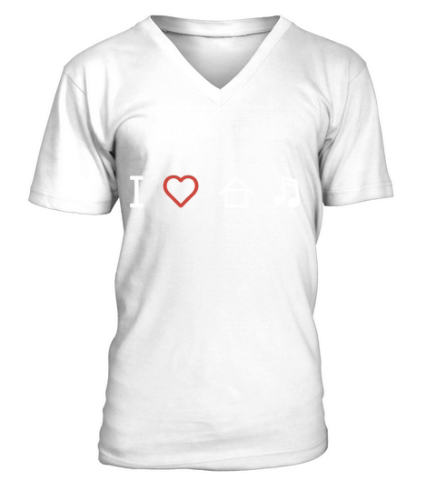 I Love House Music Tee Shirt V-Neck T-shirt