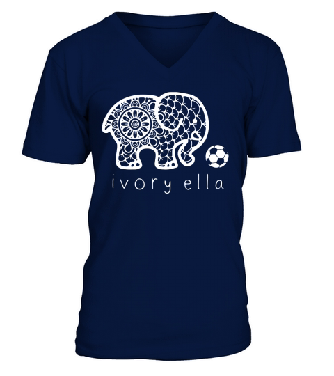 Ivory Ella Elephant V-Neck T-shirt
