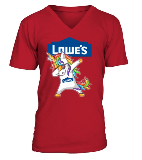 Lowes Unicorn Dabbing V-Neck T-shirt