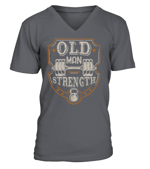 Mens Old Man Strength Gym V-Neck T-shirt