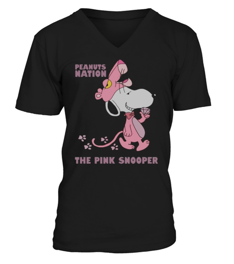 Peanuts Nation The Pink Snooper V-Neck T-shirt