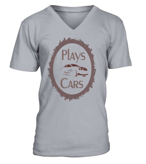 Plays with Cars - Mens T-Shirt by American Apparel V-Neck T-shirt