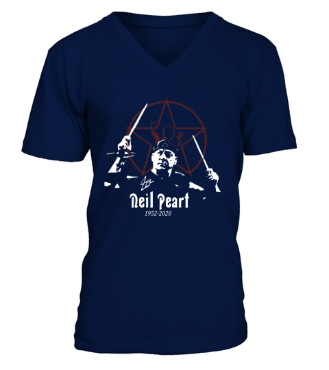 R.I.P Neil Peart 1952 2020 Signature shirt V-Neck T-shirt