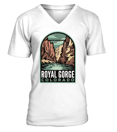 Royal Gorge Colorado Vintage V-Neck T-shirt