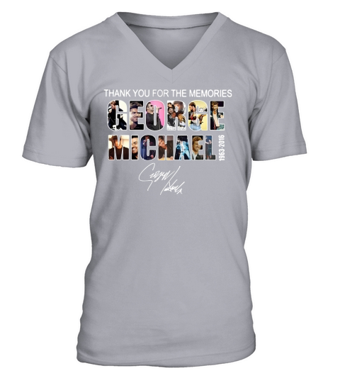 Thank you for the memories George Michael 1963-2016 signature shirt V-Neck T-shirt