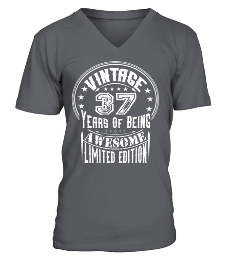 Vintage 37 Years Of Being Awesome Limited Edition V-Neck T-shirt