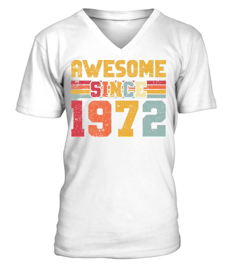 Vintage 50 Birthday Costume Men 50th BDay Birthday V-Neck T-shirt