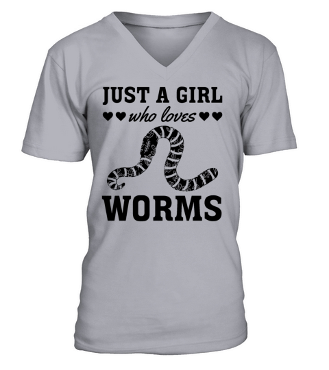 Worm Lover Girl - Just A Girl Who Loves Worms V-Neck T-shirt
