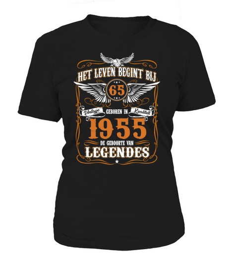 Het Leven Begint Bij 65 Geboren In 1955 De Geboorte Van Legendes - Custom Women's T-Shirt