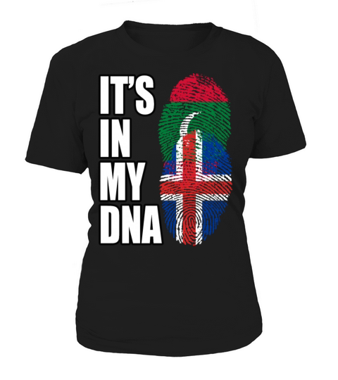 Maldivian And Icelandic Mix Heritage DNA Flag Women's T-Shirt