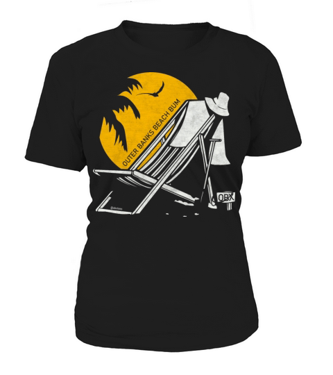 Outer Banks Beach Bum OBX Shell White Vintage Women's T-Shirt