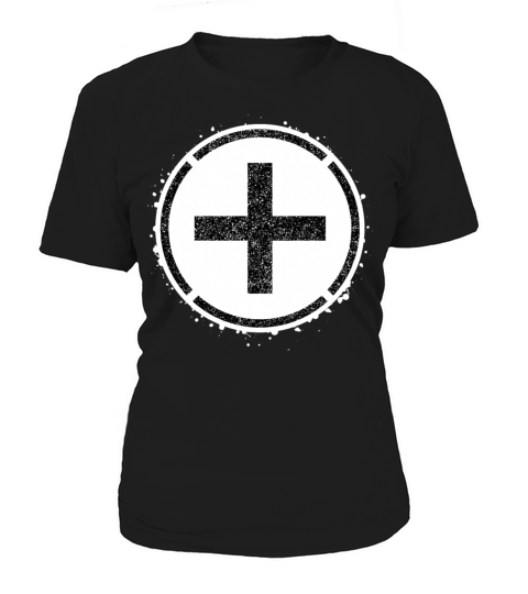 Sponge stencil Cross inside circle Women's T-Shirt