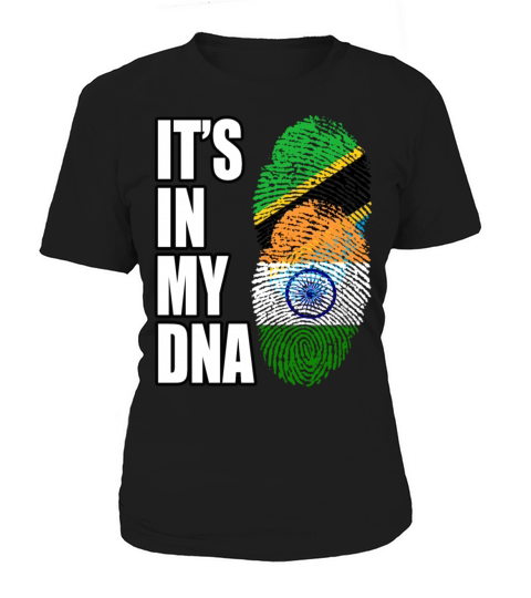 Tanzanian And Indian Vintage Heritage DNA Flag Women's T-Shirt