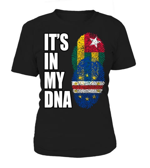 Togolese And Cabo Verdean Mix Heritage DNA Flag Women's T-Shirt