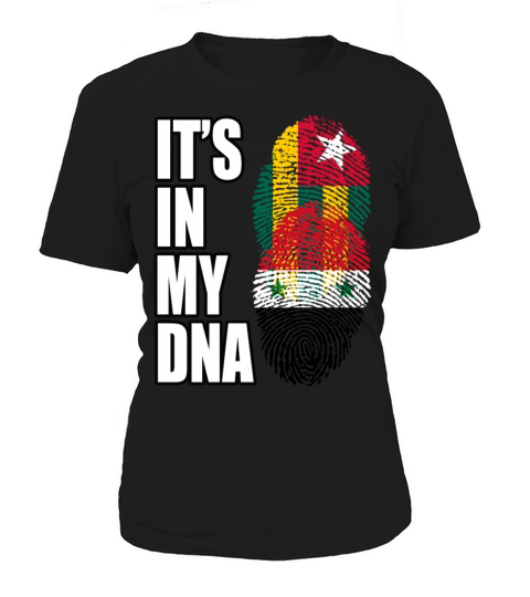 Togolese And Syrian Mix Heritage DNA Flag Women's T-Shirt