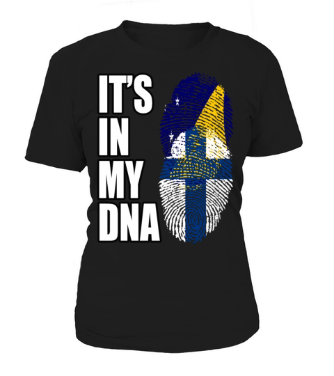 Tokelauan And Finland Mix Heritage DNA Flag Women's T-Shirt