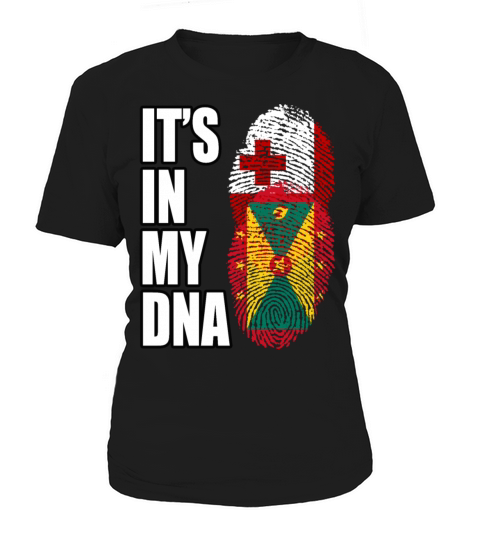 Tongan And Grenadian Mix Heritage DNA Flag Women's T-Shirt