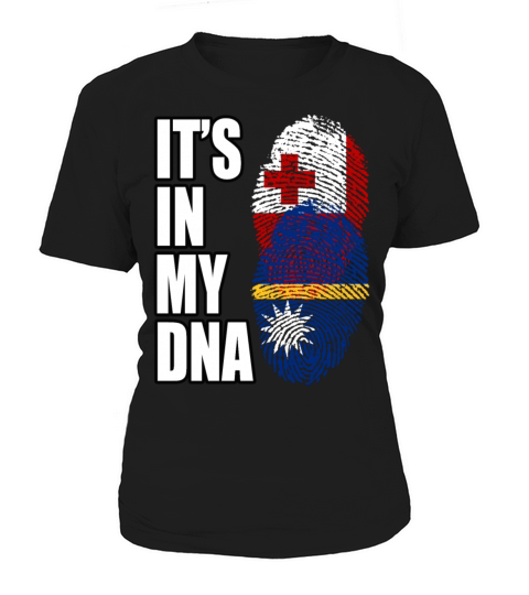Tongan And Nauruan Mix Heritage DNA Flag Women's T-Shirt