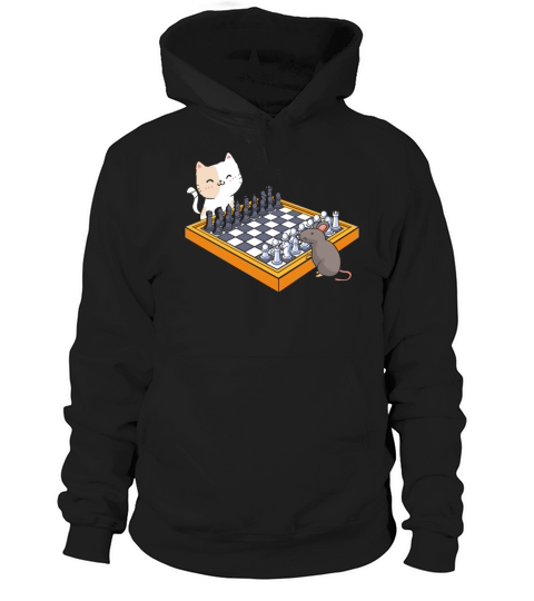 Cat Owner Chess Board Grandmaster Chess Player Hoodie Unisex
