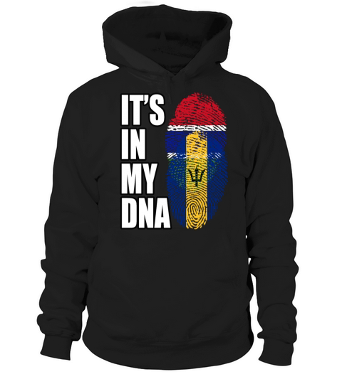 Gambian And Barbadian Mix Heritage DNA Flag Hoodie Unisex