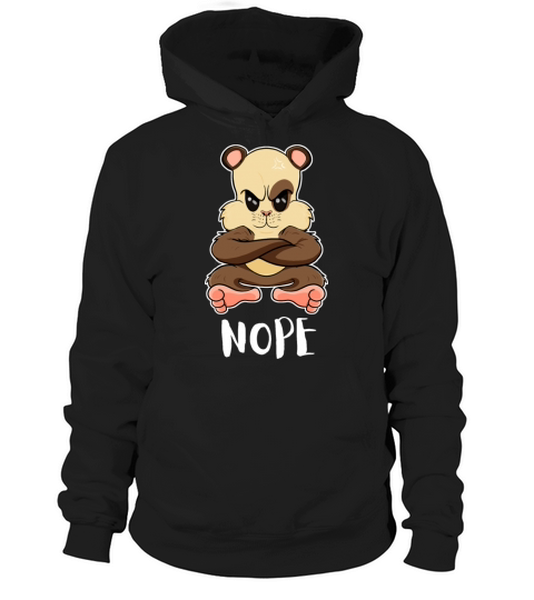 Nope Funny Lazy Guinea Pig Hoodie Unisex