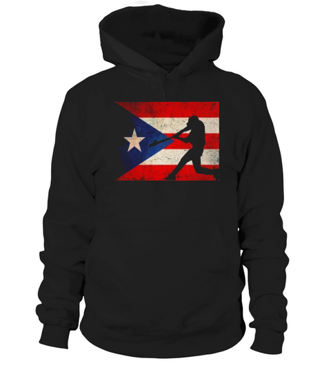 Puerto Rico Baseball Flag T-Shirt Hoodie Unisex