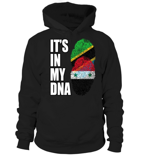 Tanzanian And Syrian Vintage Heritage DNA Flag Hoodie Unisex