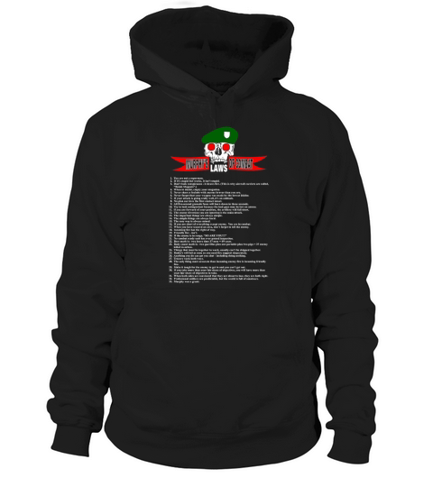 U.S. Army - Murphys Laws Of Combat Tshirt Hoodie Unisex