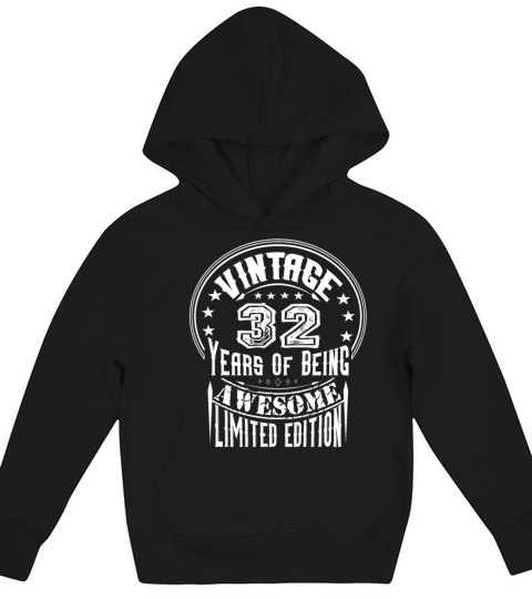Vintage 32 Years Of Being Awesome Limited Edition Kids Hoodie