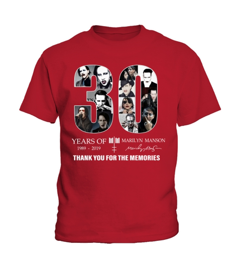 30 Years Of Marilyn Manson 1989-2019 Signature shirt Kids T-Shirt
