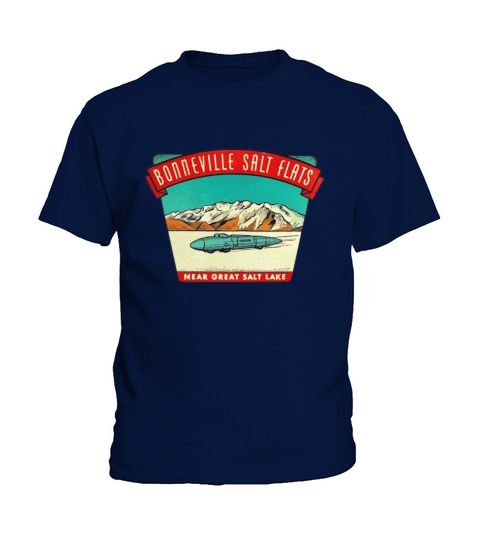 Bonneville Salt Flats Utah Vintage Travel Decal Triblend TShirt CHRISTMAS UGLY SWEATER Kids T-Shirt