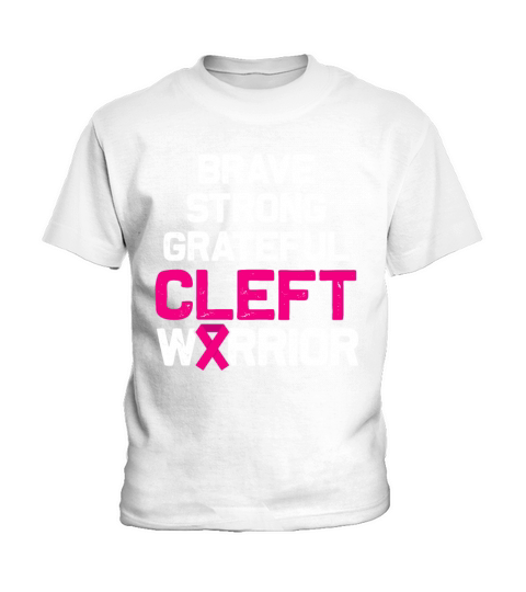 Cleft Palate Lip Proud Strong Awareness design Kids T-Shirt