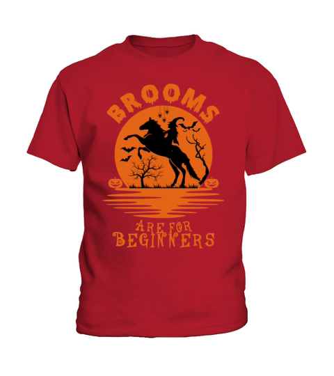 Horses Witch Halloween Brooms Are For Beginners Kids T-Shirt