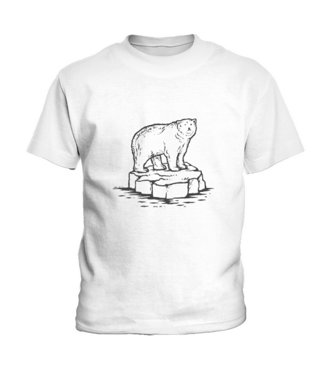Polar Bear on Ice Floe Illustration Tshirt Kids T-Shirt
