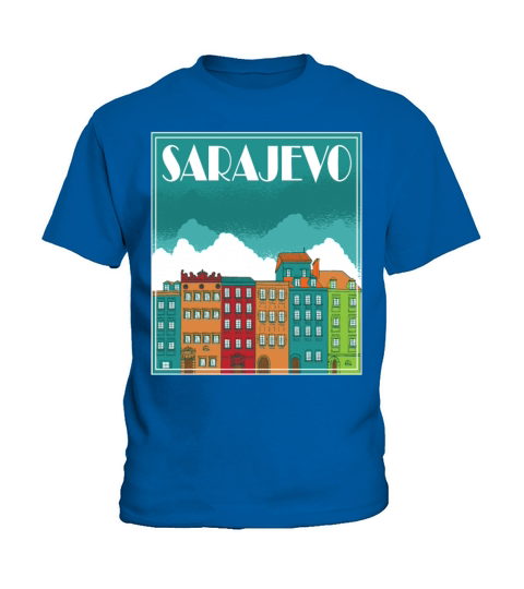 Sarajevo Landscape Vintage Art Kids T-Shirt