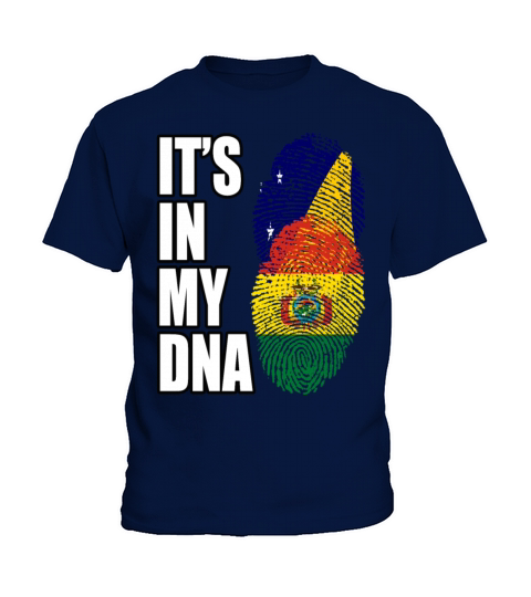 Tokelauan And Bolivian Mix Heritage DNA Flag Kids T-Shirt