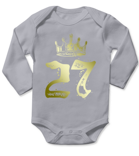 27 Number crown Long Sleeve Baby One-Piece