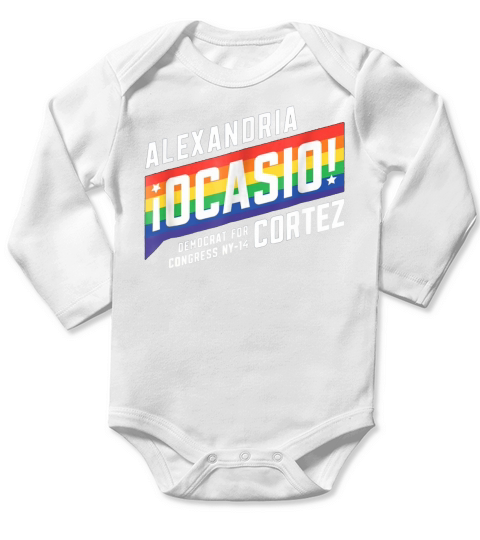 Alexandria Ocasio Cortez Long Sleeve Baby One-Piece