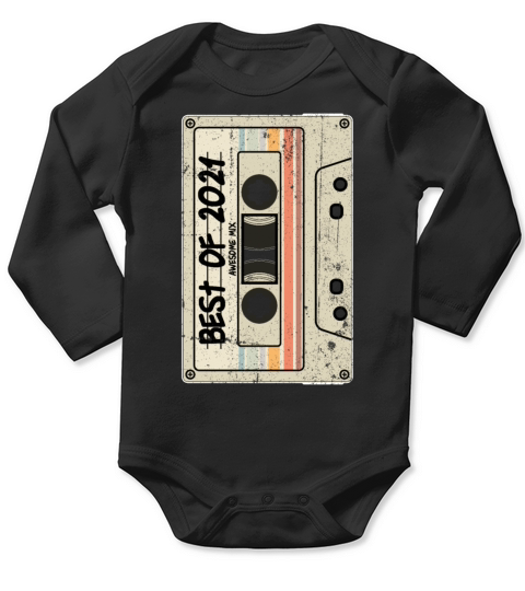 Best of 2021 Cassette Tape Birthday Long Sleeve Baby One-Piece