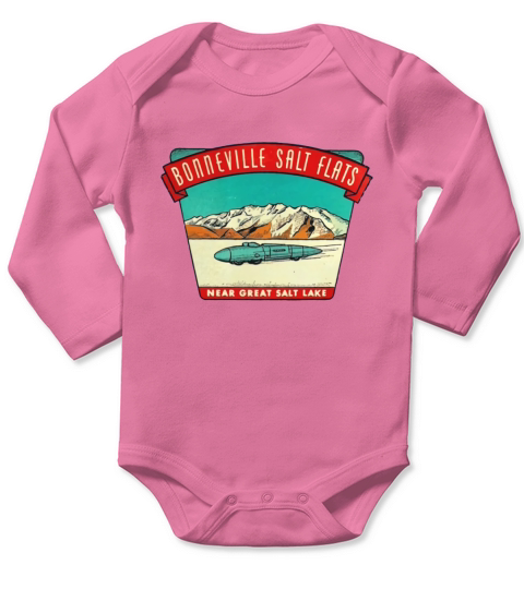 Bonneville Salt Flats Utah Vintage Travel Decal Triblend TShirt CHRISTMAS UGLY SWEATER Long Sleeve Baby One-Piece