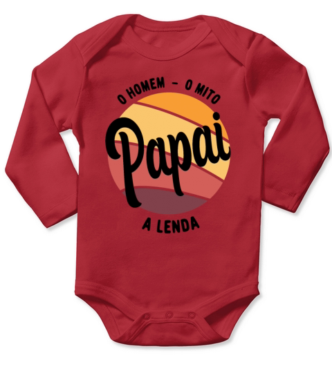 Daddy The Man The Myth The Legend Pai Brasileiro Long Sleeve Baby One-Piece