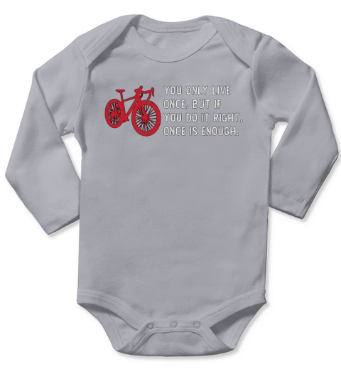Fat Bike You Only Live Once MTB Bike Biker Fatbike Long Sleeve Baby One-Piece