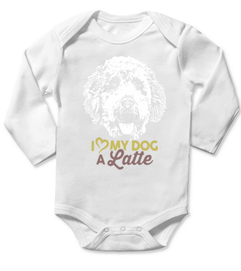 Funny Shirt I Love My Goldendoodle a Latte Long Sleeve Baby One-Piece
