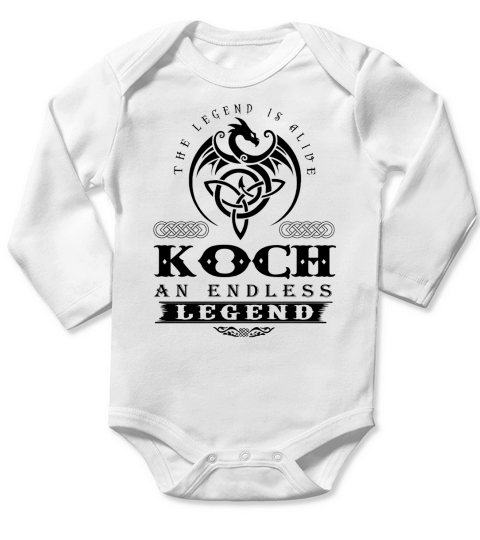 KOCH The Legend Is Alive KOCH An Endless Legend ColorBlack Long Sleeve Baby One-Piece